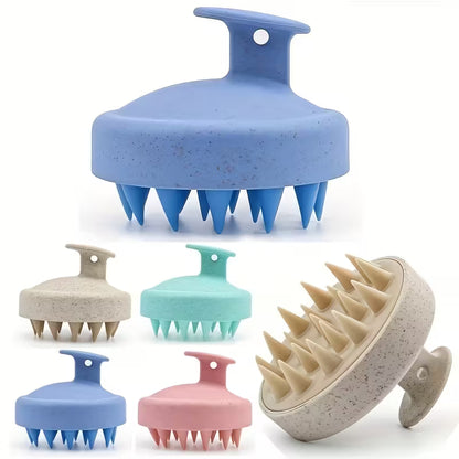 Siliconen hoofdhuidmassager en haarwasborstel