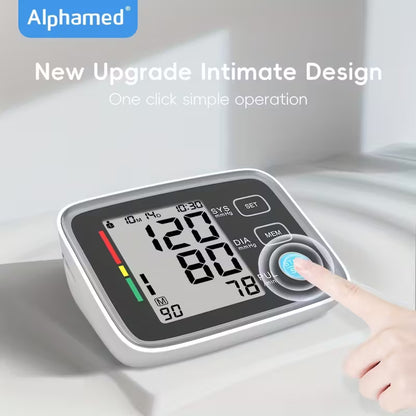 Bloeddrukmeter voor thuisgebruik met groot LCD-scherm