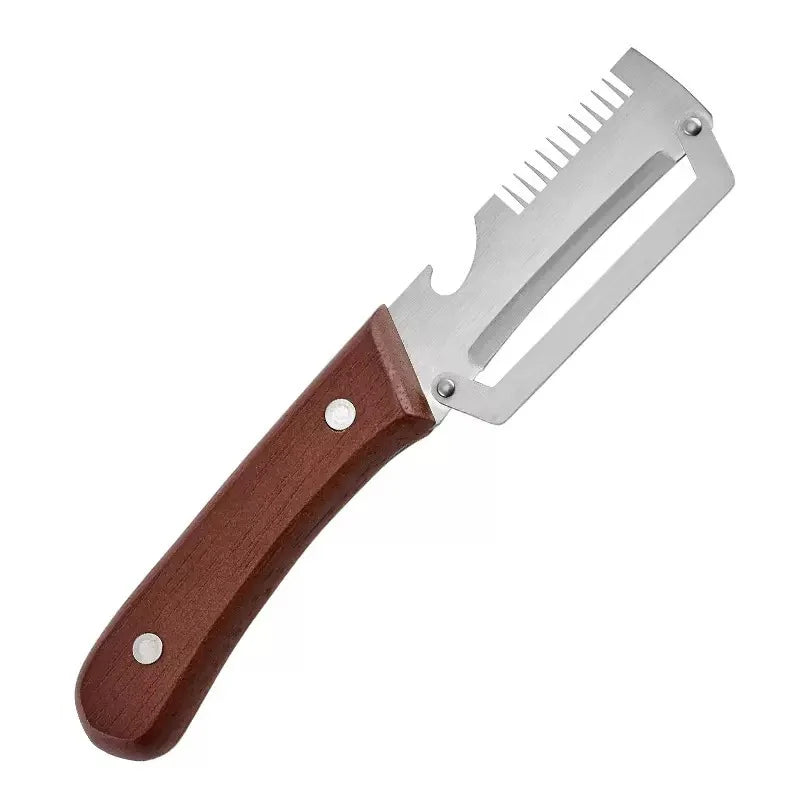 🔥 LAATSTE DAG SALE – PRIJS SLECHTS €14.95🔥 Multifunctionele houten groenteschiller met ingebouwde flesopener