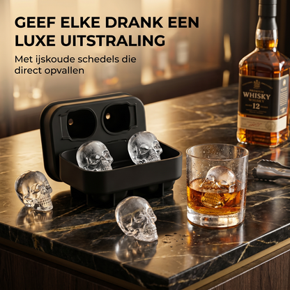 🔥 Tijdelijke actie – koop 1 en krijg er 1 gratis bij 🔥 Luxe schedel ijsvorm voor whisky, cocktails en feestjes