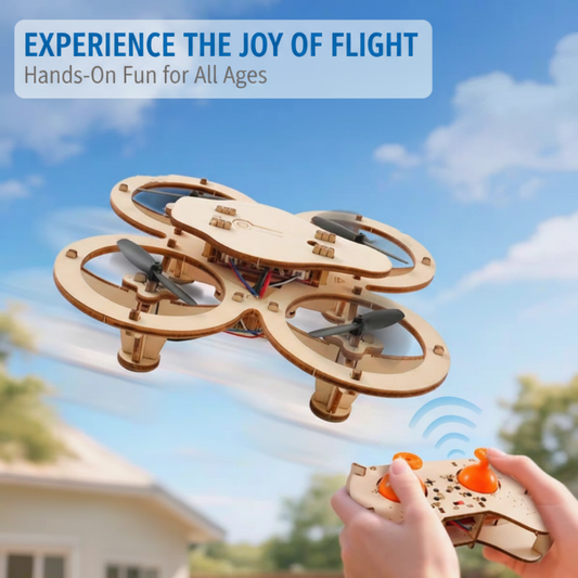 🔥 LAATSTE DAG SALE — SLECHTS €49.99! 🔥 Doe-het-zelf bouwpakket voor kinderen om een houten drone te bouwen