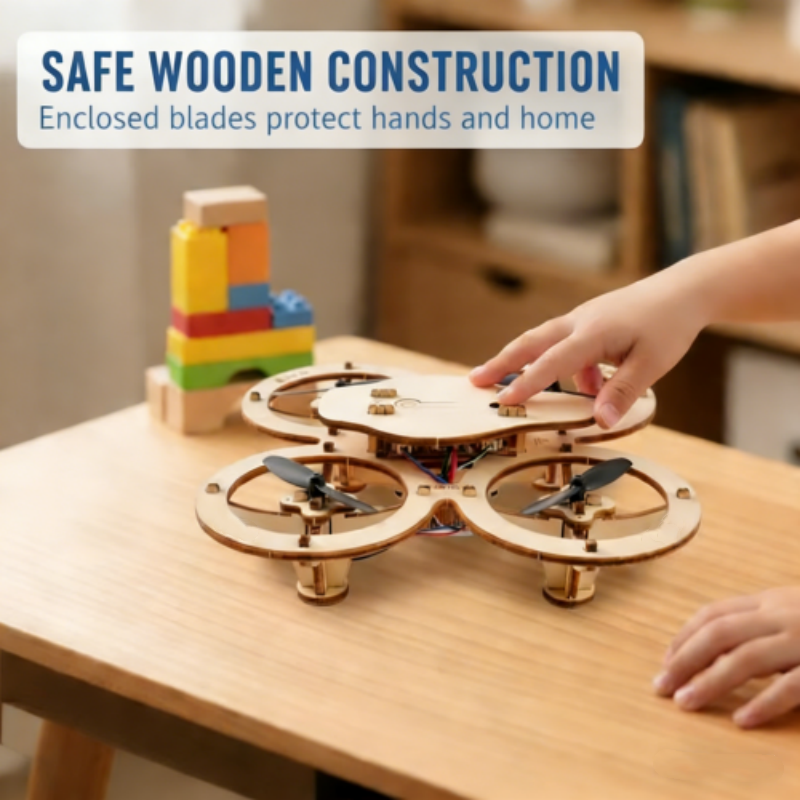 🔥 LAATSTE DAG SALE — SLECHTS €49.99! 🔥 Doe-het-zelf bouwpakket voor kinderen om een houten drone te bouwen