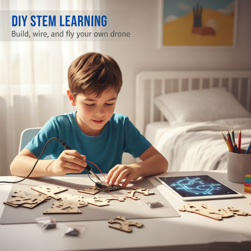 🔥 LAATSTE DAG SALE — SLECHTS €49.99! 🔥 Doe-het-zelf bouwpakket voor kinderen om een houten drone te bouwen