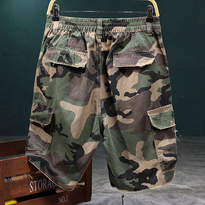 ⏰🔥 50% korting voor beperkte tijd + gratis verzending 🔥⏰ Camouflage cargo-short met studs voor heren
