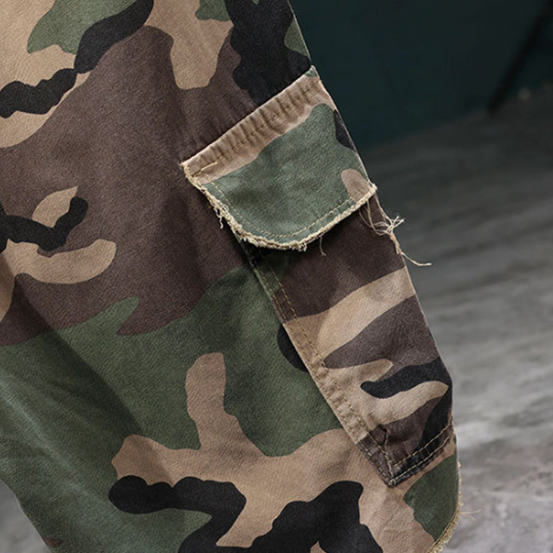 ⏰🔥 50% korting voor beperkte tijd + gratis verzending 🔥⏰ Camouflage cargo-short met studs voor heren
