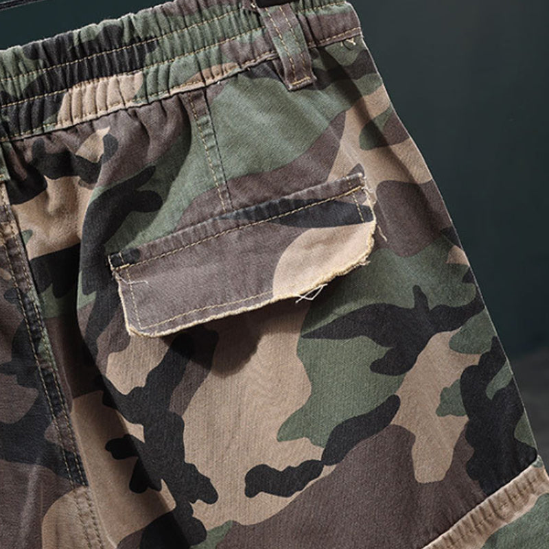 ⏰🔥 50% korting voor beperkte tijd + gratis verzending 🔥⏰ Camouflage cargo-short met studs voor heren