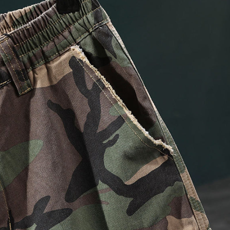 ⏰🔥 50% korting voor beperkte tijd + gratis verzending 🔥⏰ Camouflage cargo-short met studs voor heren